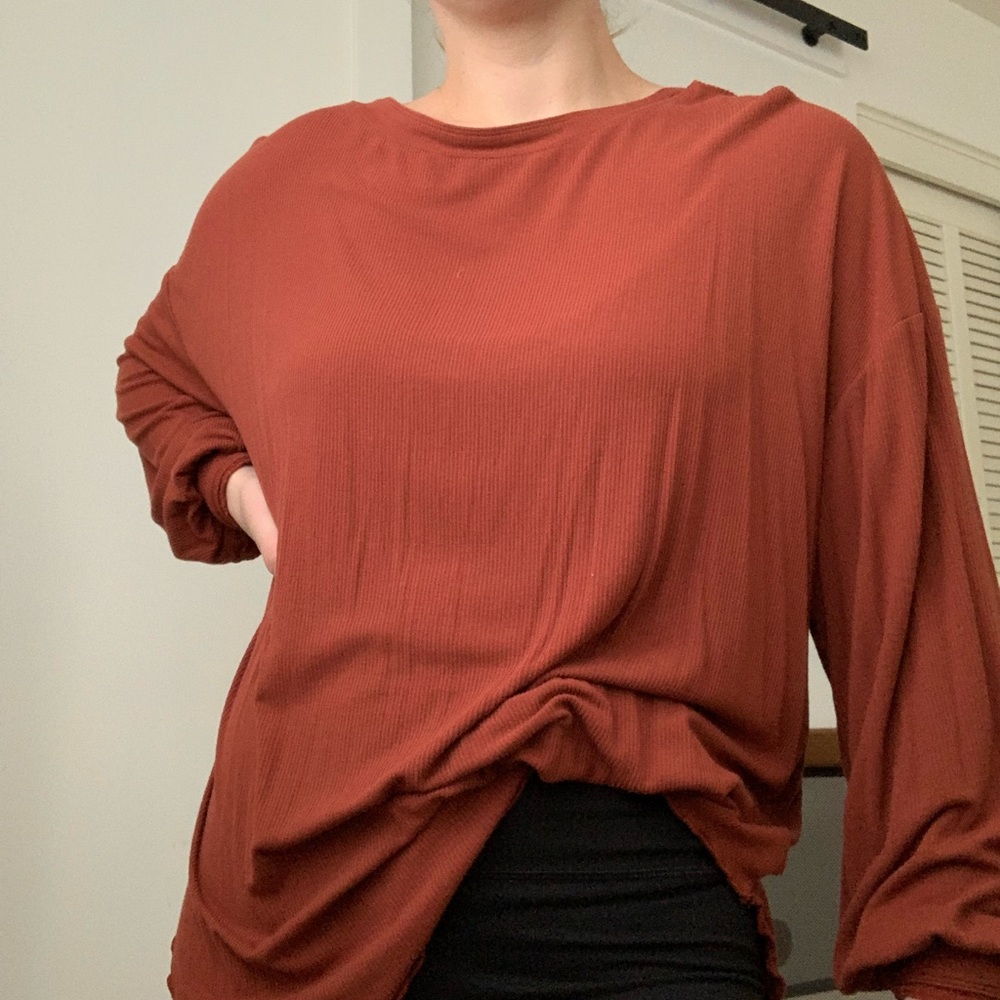 Free people open back shirt